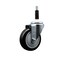 Service Caster 4'' SS Black Poly Wheel Swivel 7/8'' Expanding Stem Caster SCC-SSEX20S414-PPUB-BLK-78 - alternate 1